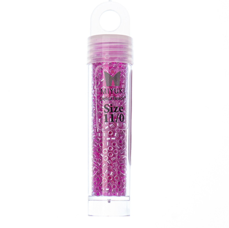 Miyuki Delica Seed Bead, 11/0 (Crystal Fuchsia Ceylon)