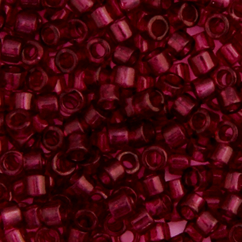 Miyuki Delica Seed Bead, 11/0 (Red Wine Transparent Dyed)