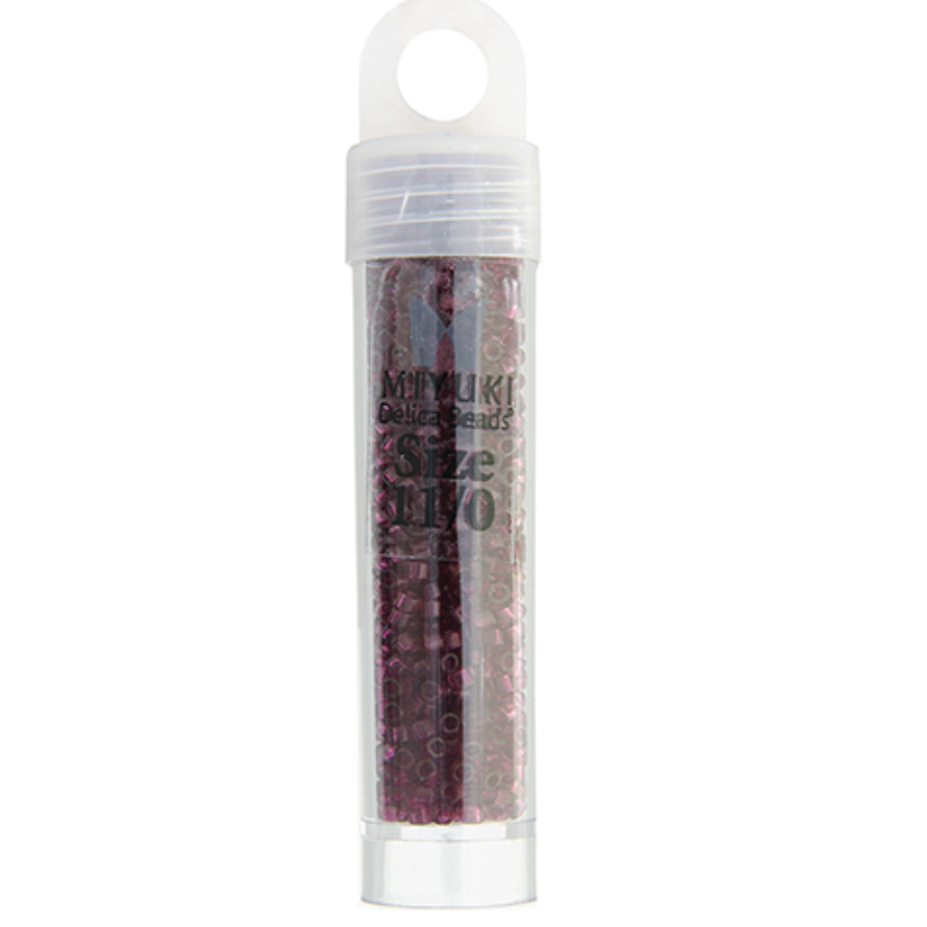 Miyuki Delica Seed Bead, 11/0 (Red Wine Transparent Dyed)