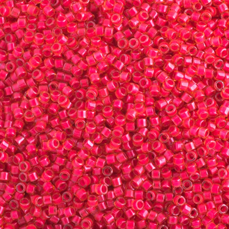 Miyuki Delica Seed Bead, 11/0 (Poppy Red Luminous Neon)