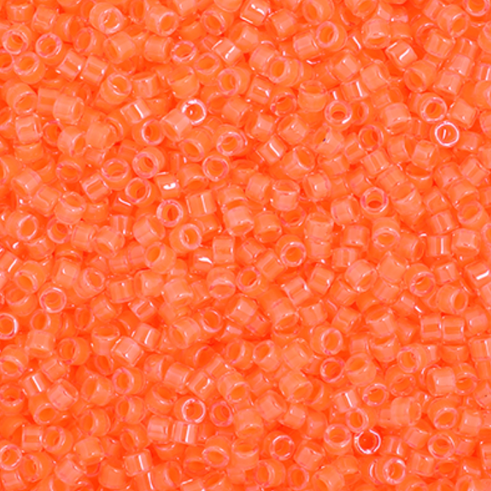 Miyuki Delica Seed Bead, 11/0 (Light Orange Luminous Neon)