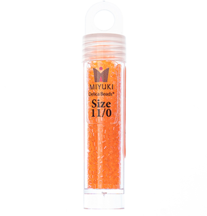 Miyuki Delica Seed Bead, 11/0 (Light Orange Luminous Neon)