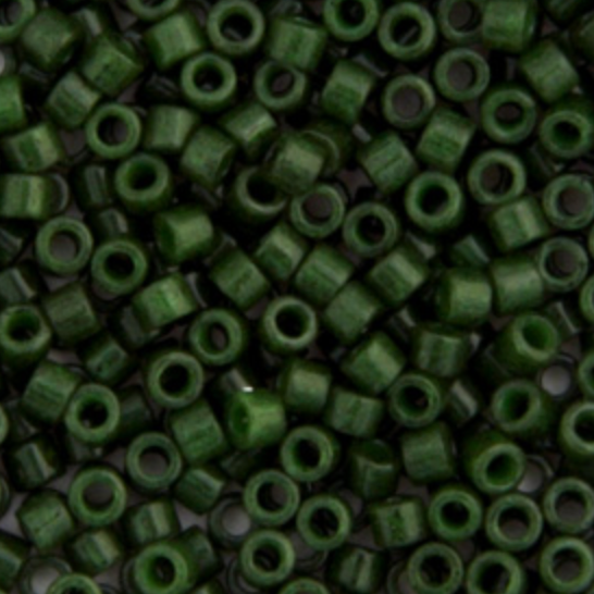 Miyuki Delica Seed Bead, 11/0 (Forest Green Opaque Dyed)