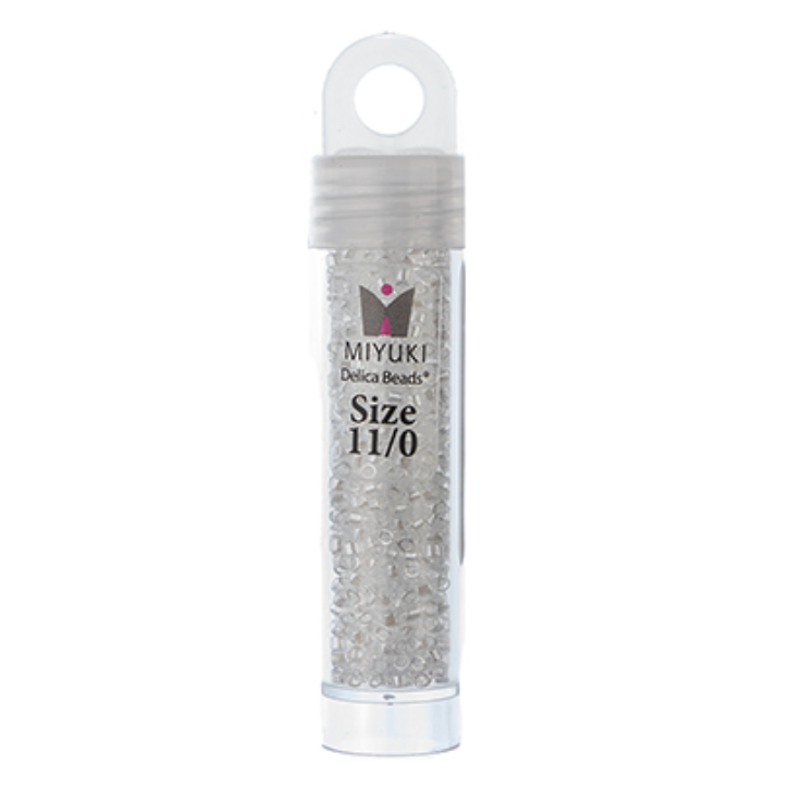 Miyuki Delica Seed Bead, 11/0 (Crystal Luster)
