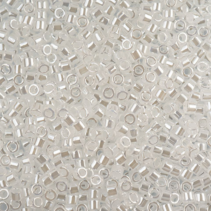 Miyuki Delica Seed Bead, 11/0 (Crystal White Ceylon)
