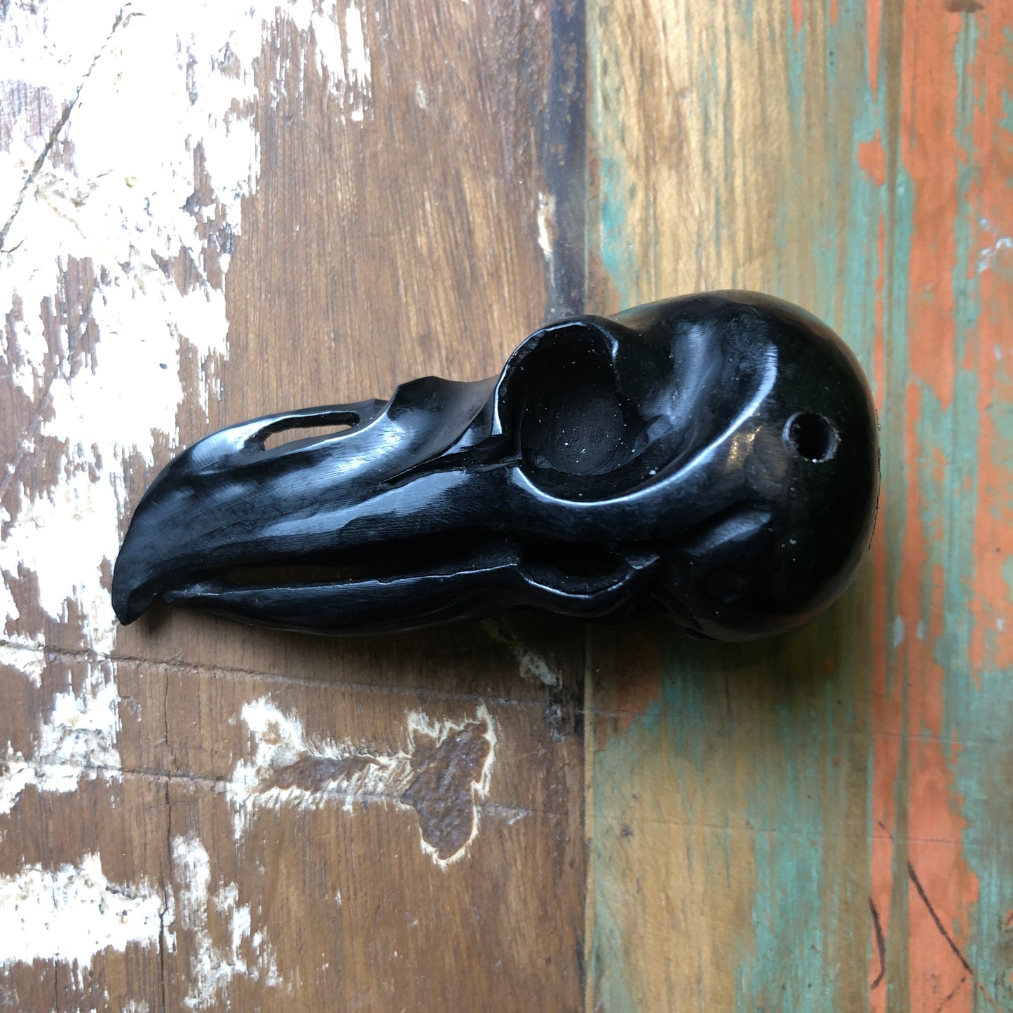 Horn Carvings, Crow Skull - Shakti