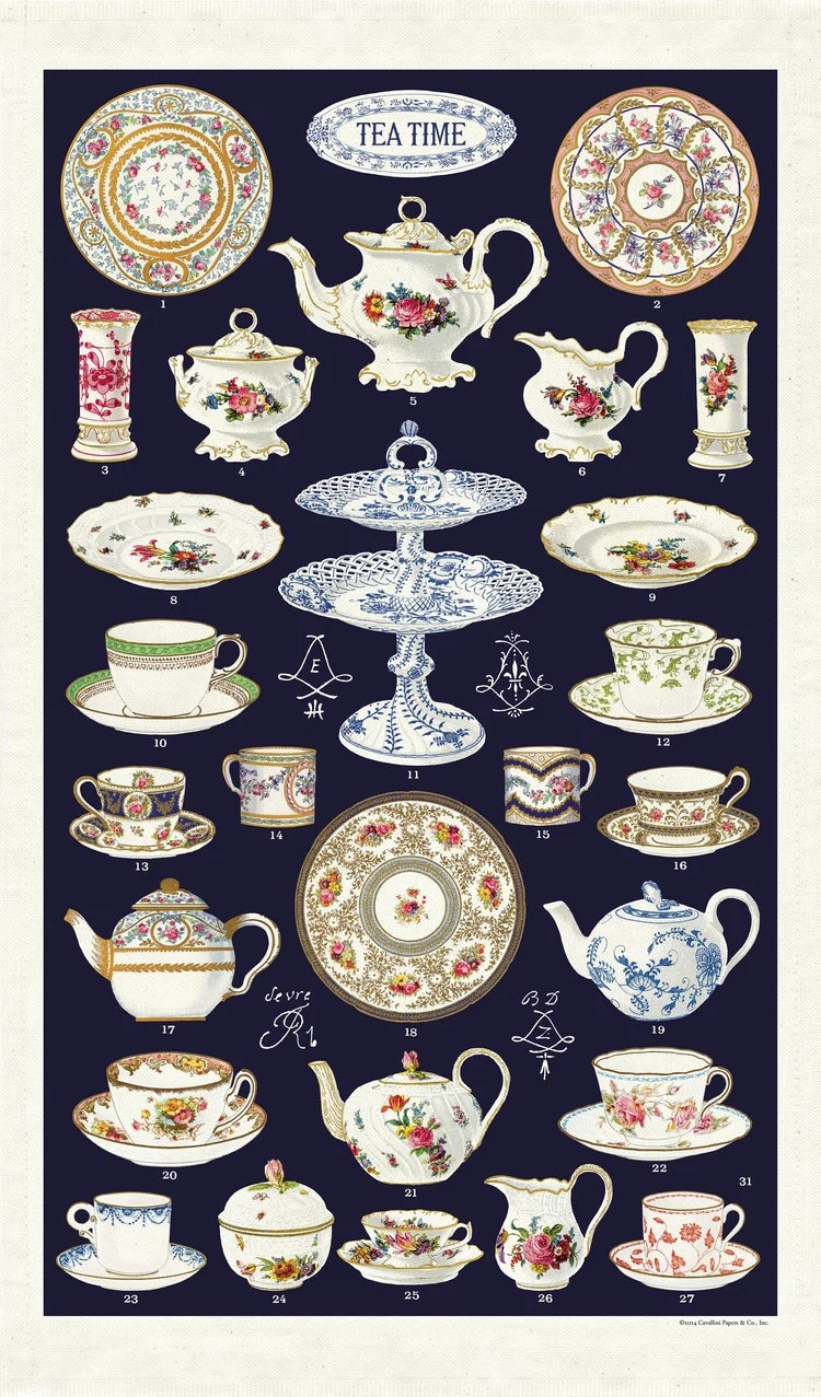 Vintage Tea Towel - Tea Time