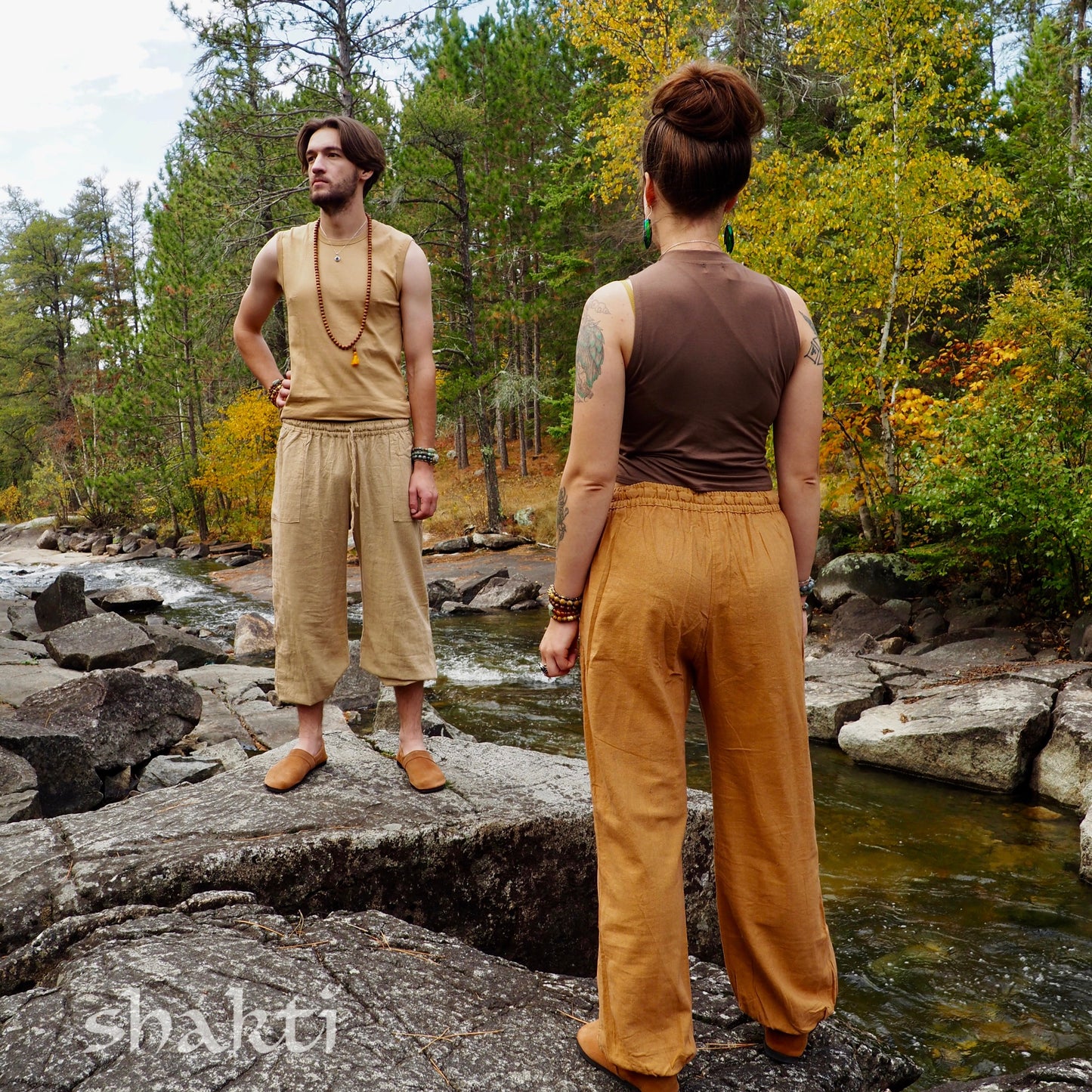 Twin Suns Elastic Cuff Pants - Shakti