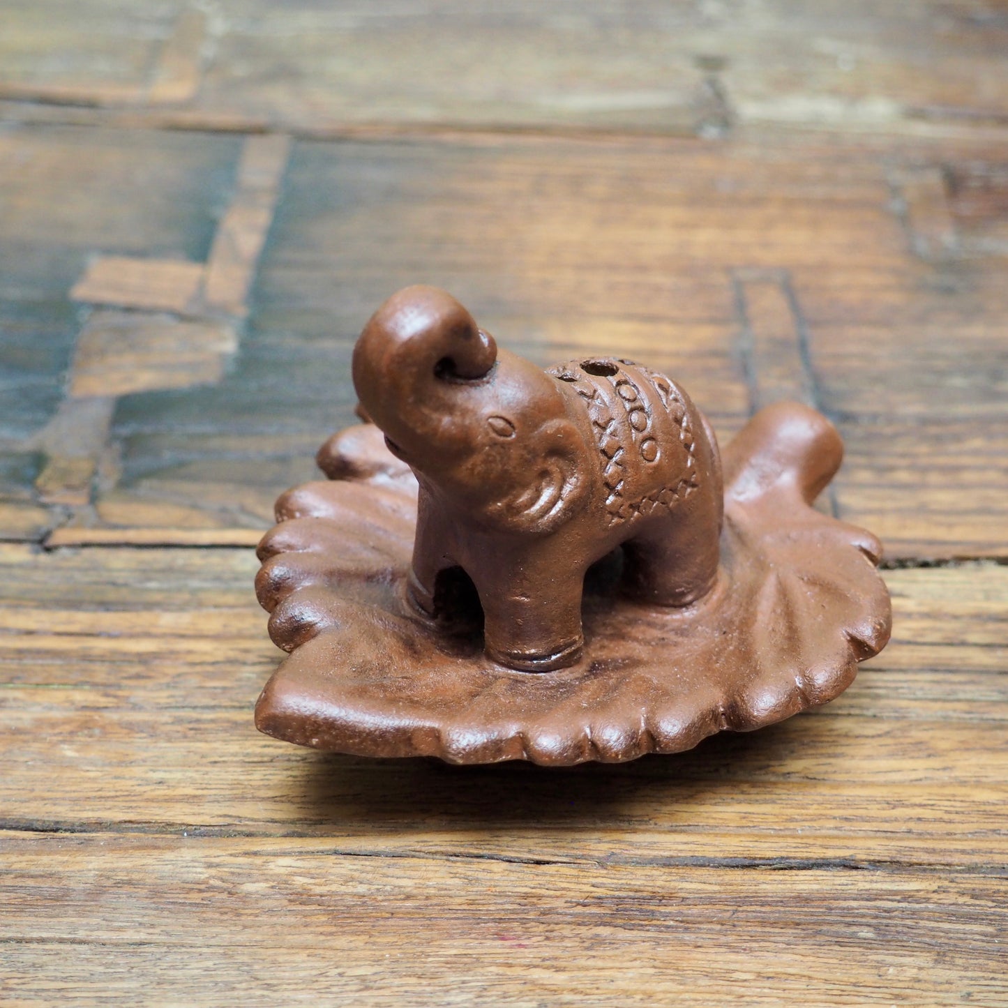 Clay Elephant Incense Holder - Shakti