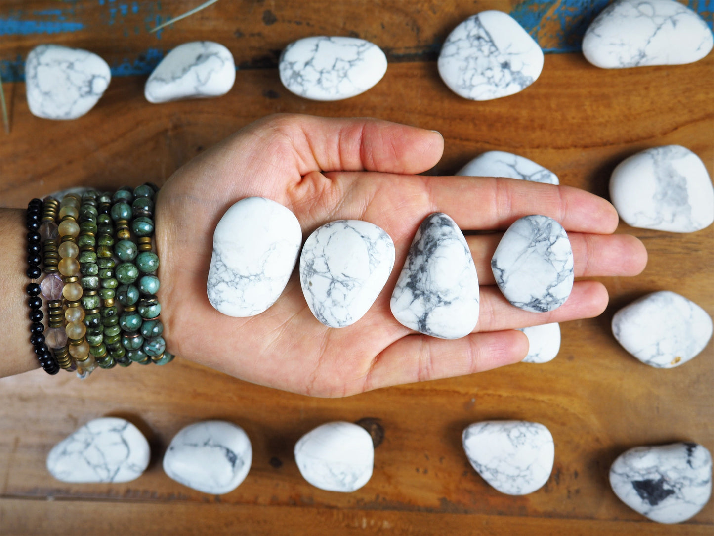 White Howlite Tumble Stones - Shakti