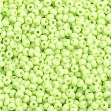 Czech Seed Bead, 10/0 (Opaque Pale Green) - Shakti