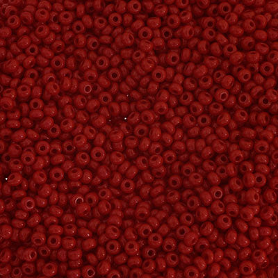 Czech Seed Bead, 10/0 (Opaque Med. Dark Red) - Shakti