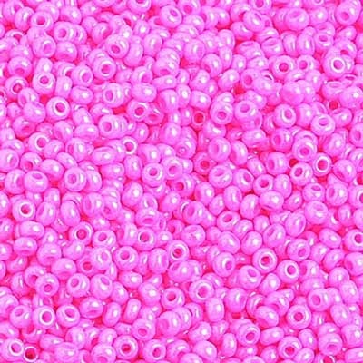 Czech Seed Bead, 10/0 (Opaque Dyed Rose)