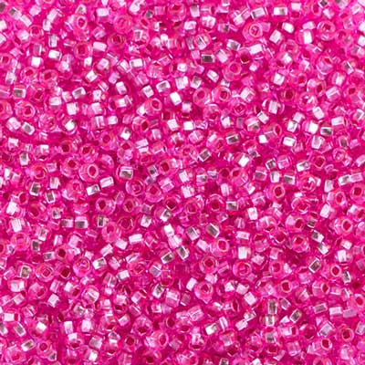 Czech Seed Bead, 10/0 (S/L Dyed Fuchsia) - Shakti