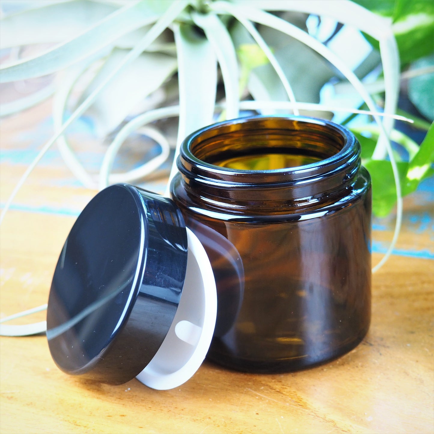 Amber Glass Salve Jars (5 sizes) - Shakti