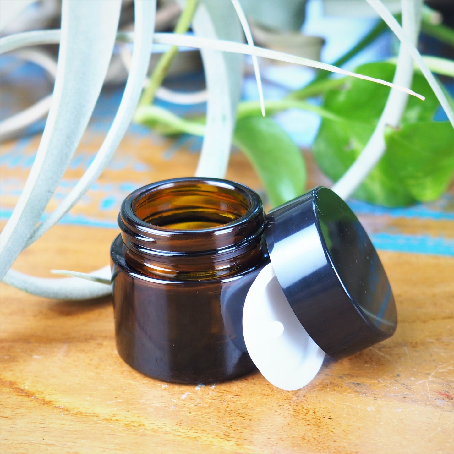 Amber Glass Salve Jars (5 sizes) - Shakti