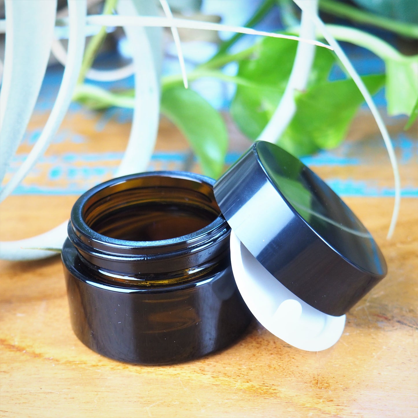 Amber Glass Salve Jars (5 sizes) - Shakti