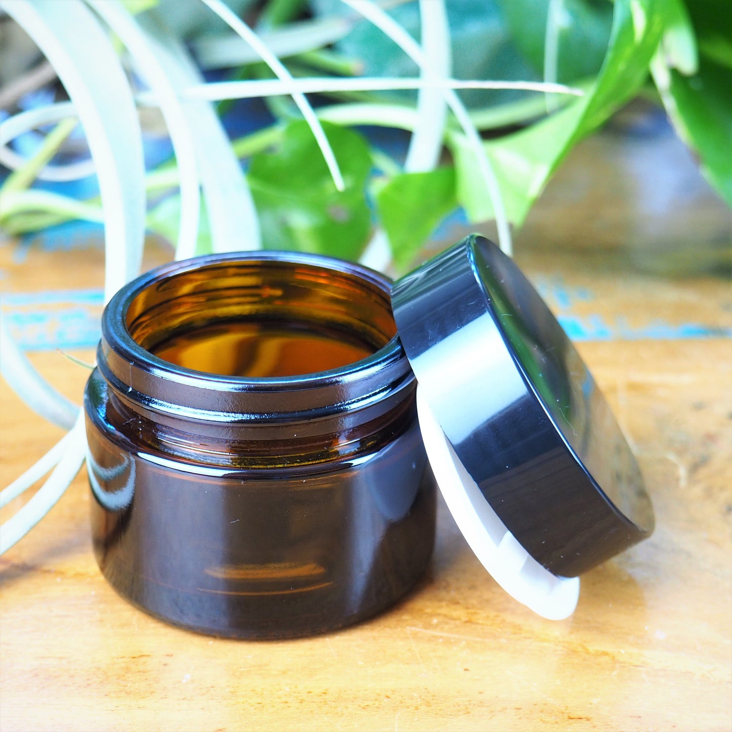 Amber Glass Salve Jars (5 sizes) - Shakti