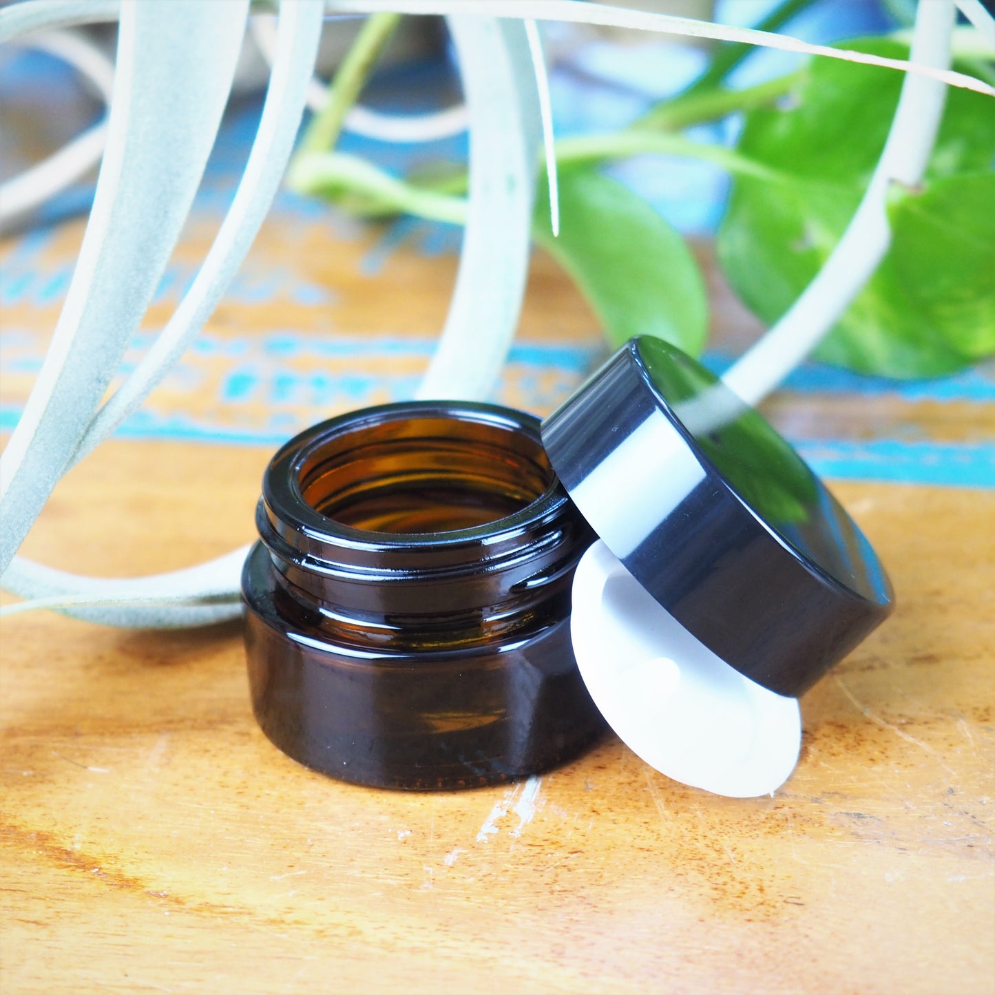 Amber Glass Salve Jars (5 sizes) - Shakti