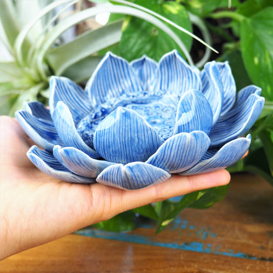 Incense Holder - Lotus Flower (L / Blue) - Shakti