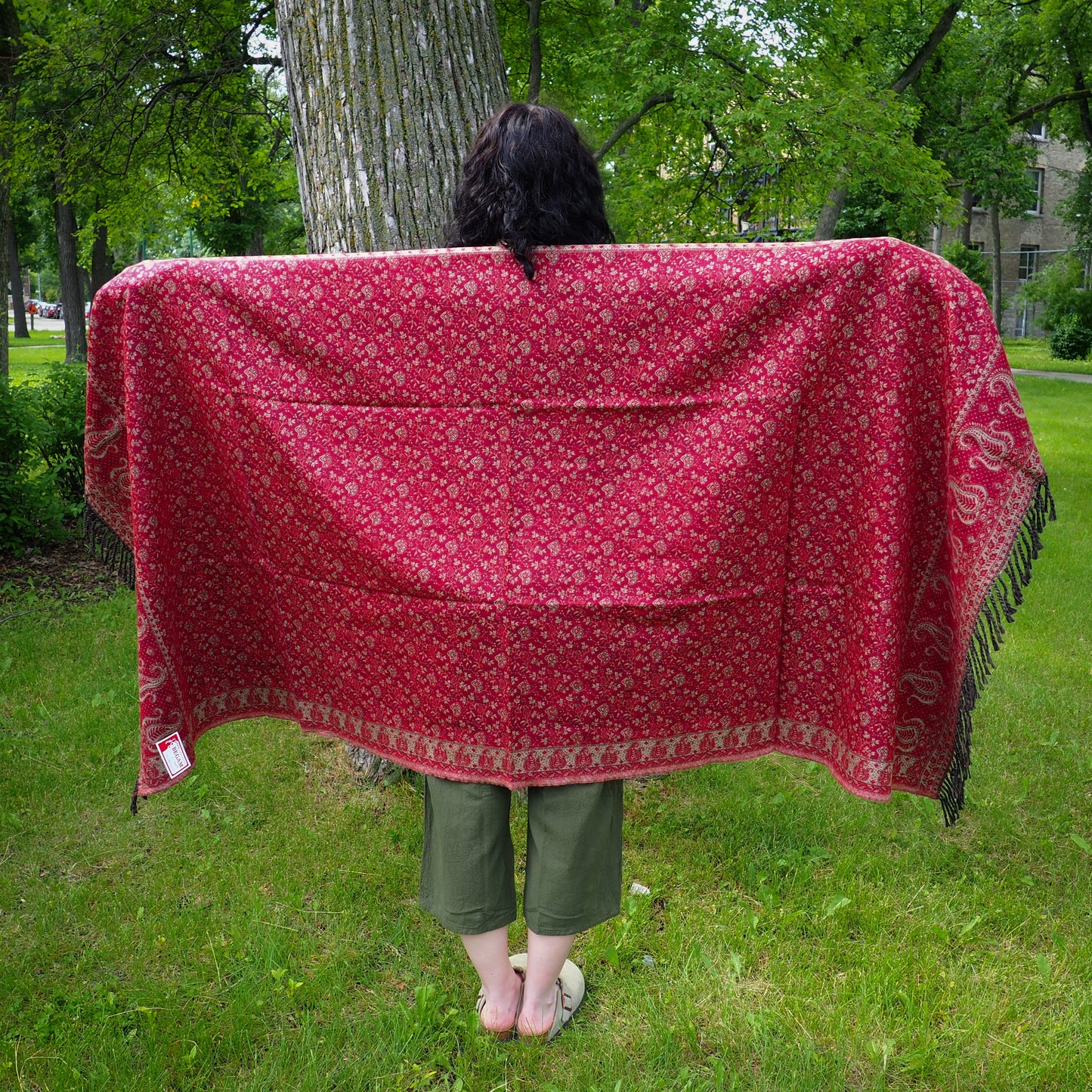 Shawl, Crimson - Shakti