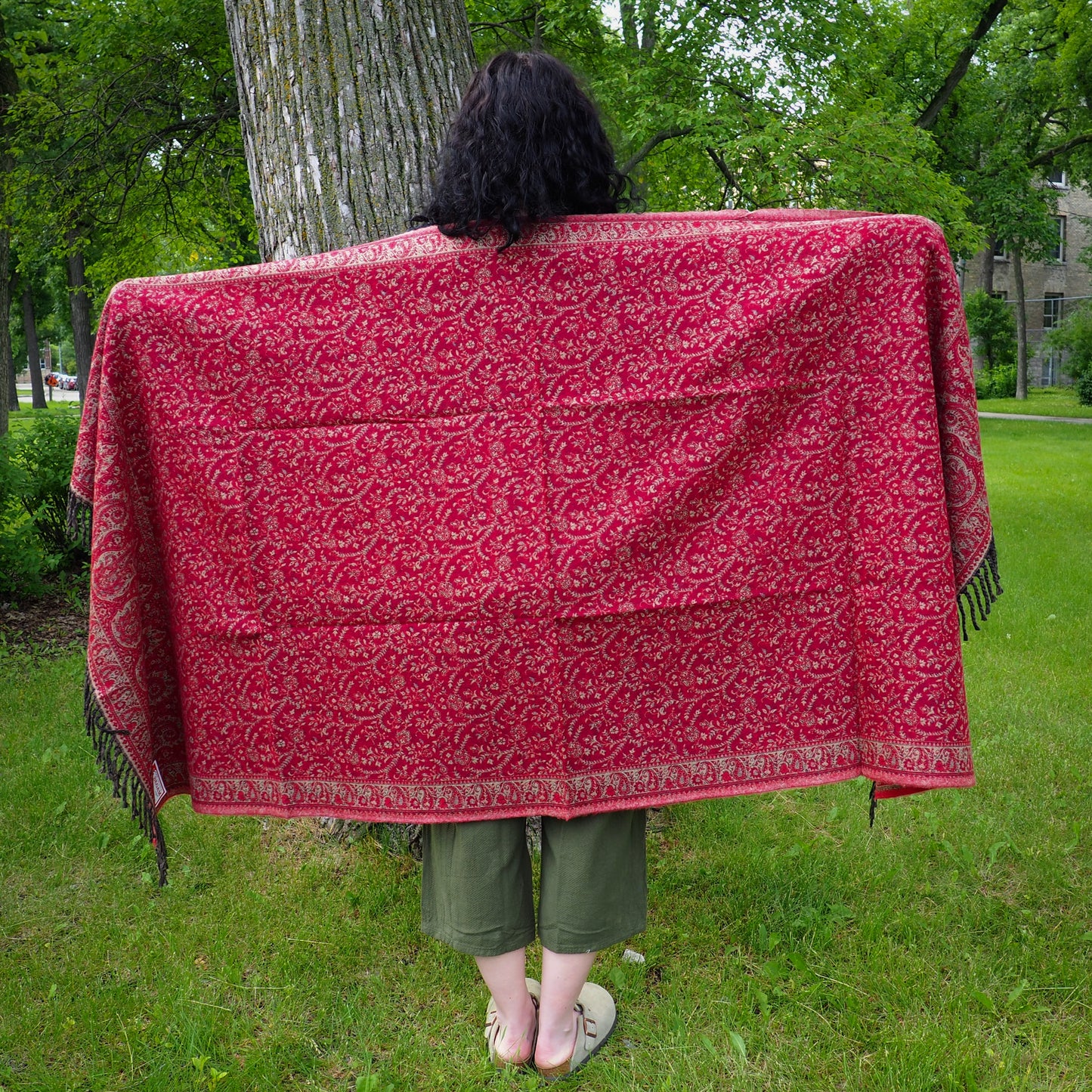 Shawl, Crimson - Shakti