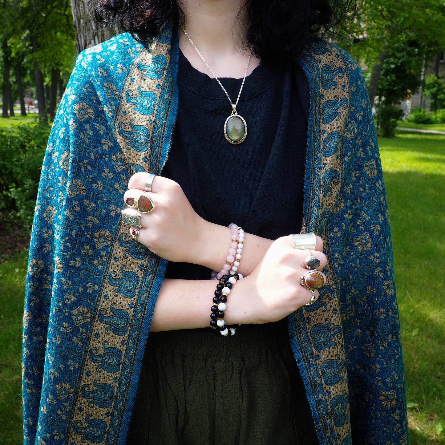 Shawl, Teal - Shakti