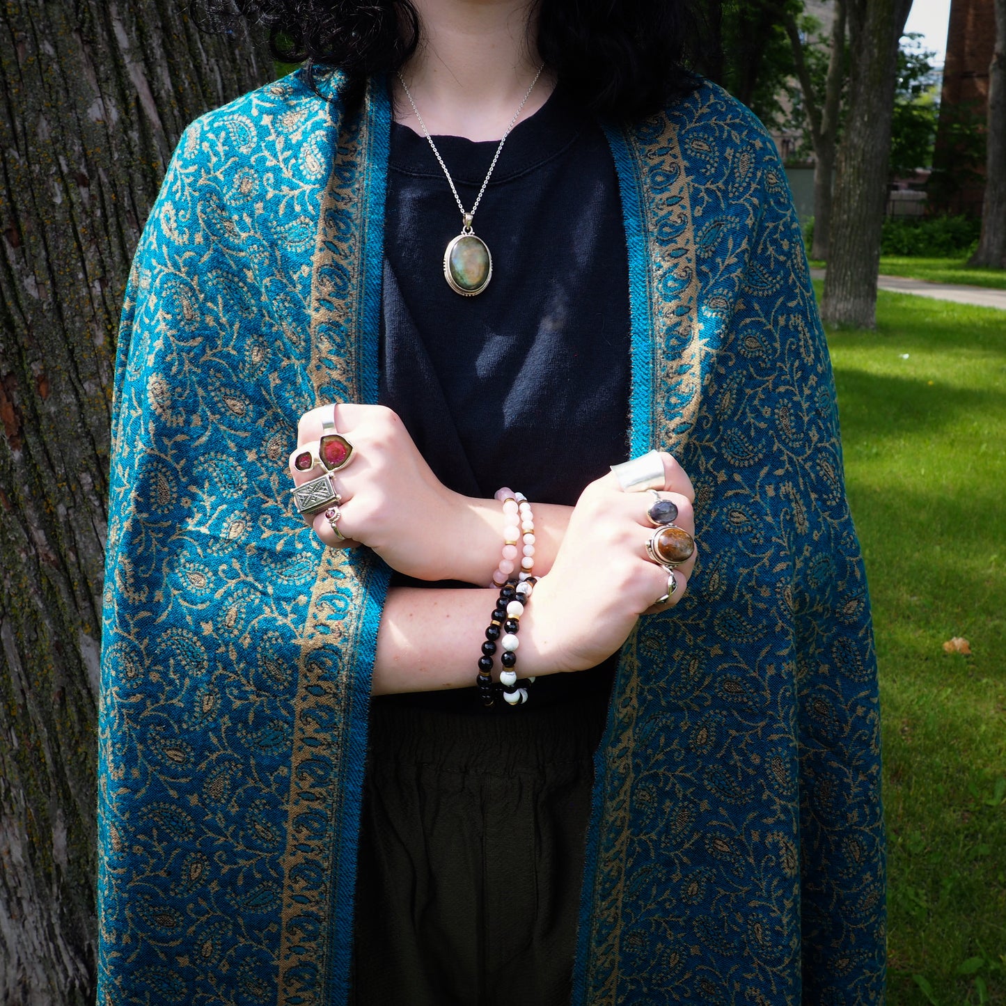 Shawl, Teal - Shakti