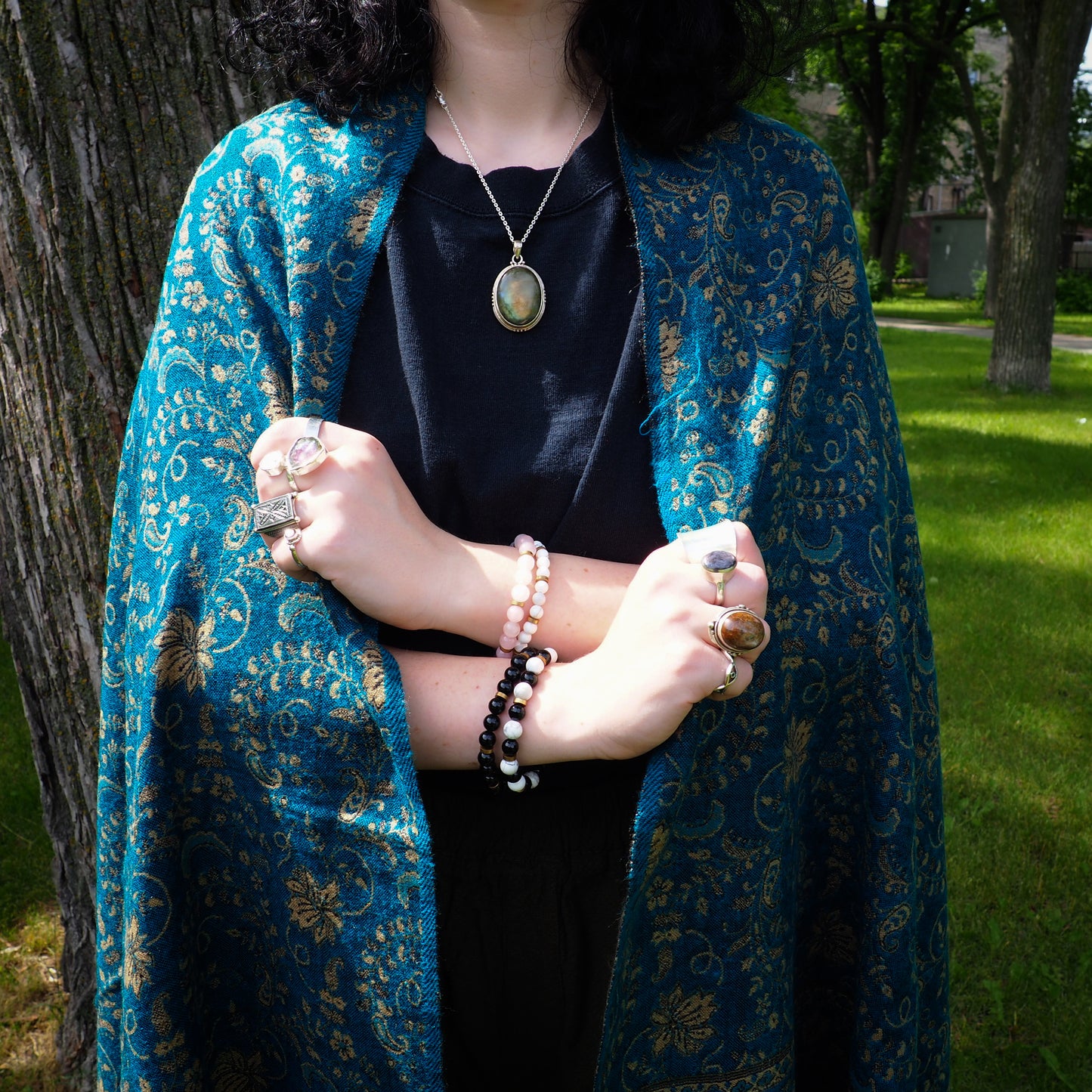 Shawl, Teal - Shakti