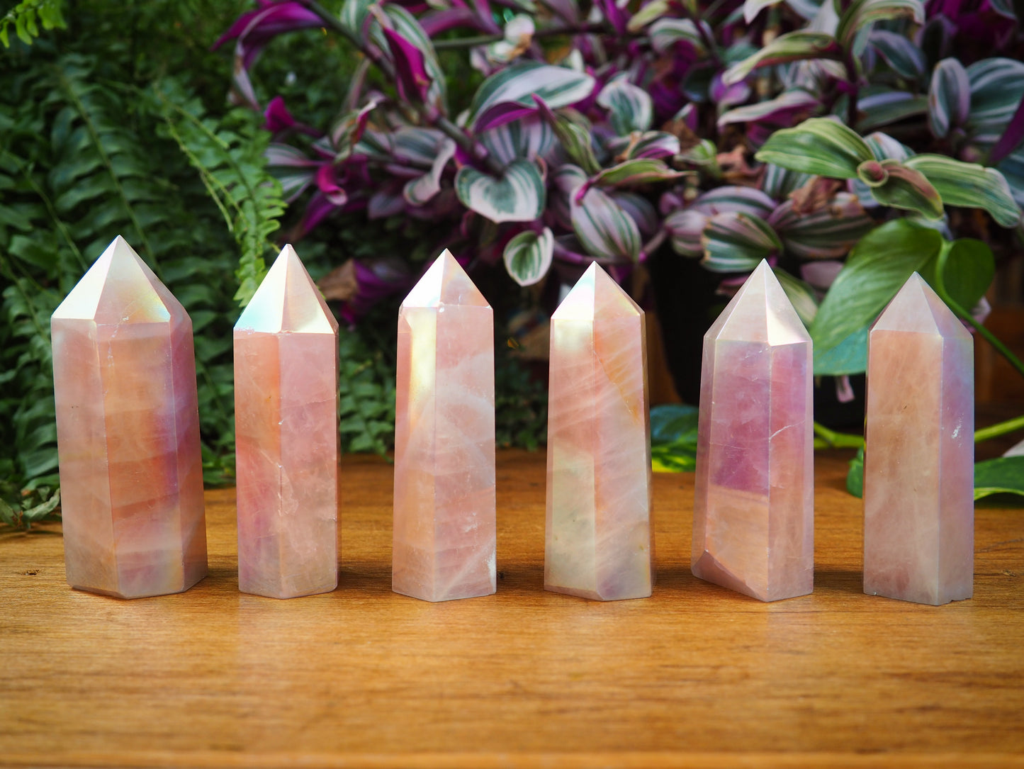 Angel-Aura Rose Quartz Towers - Shakti