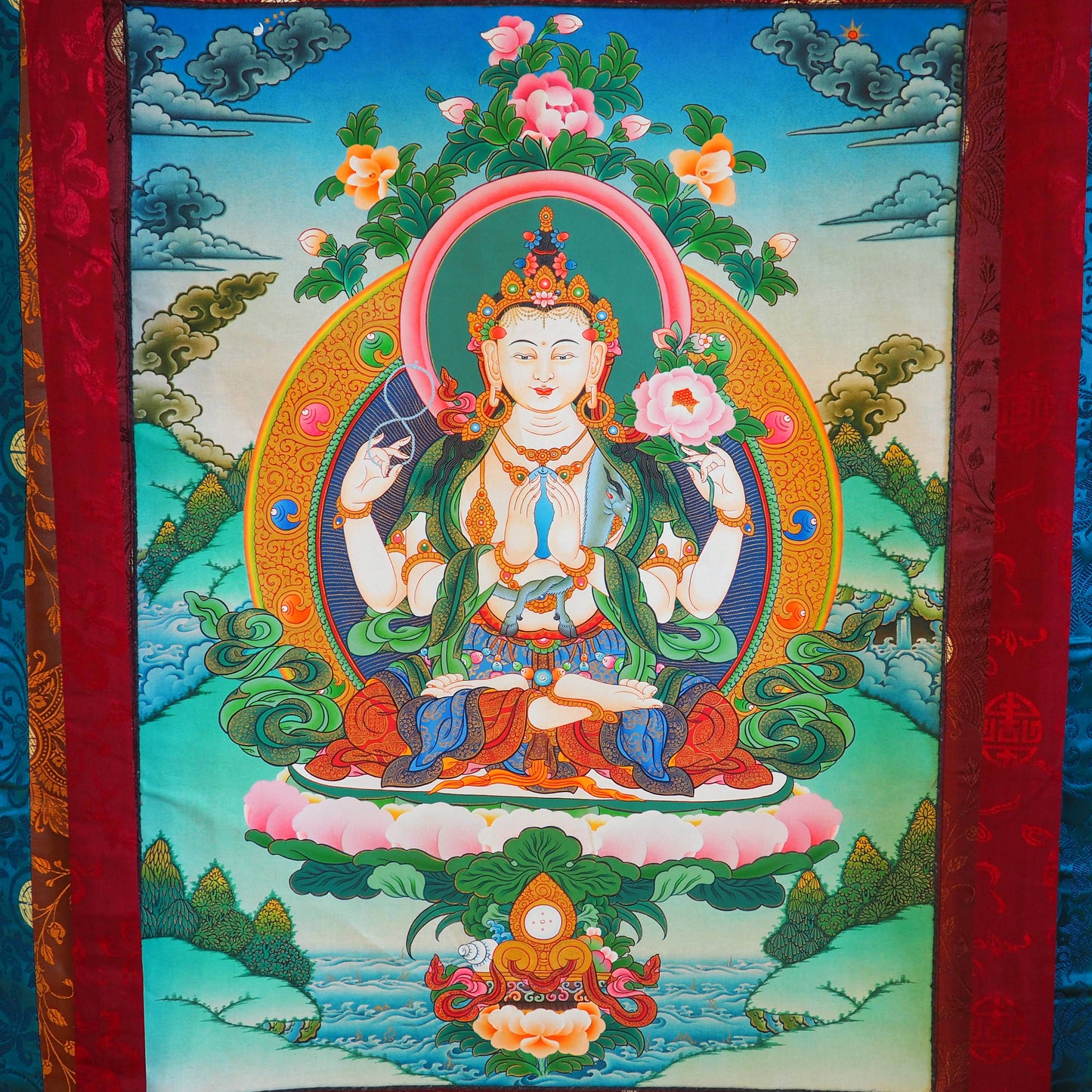 Thangka - Chenrezig Buddha of Compassion - Shakti