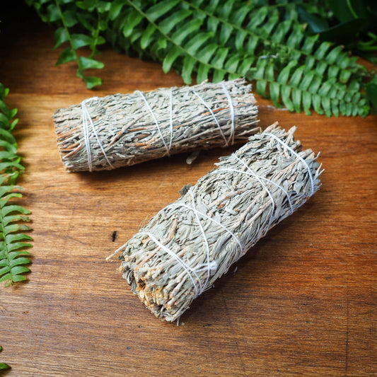 Blue Sage Smudging Wand - 4" - Shakti