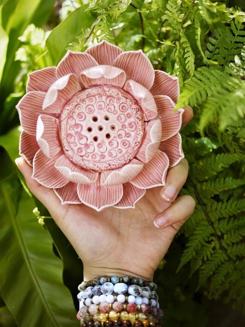 Incense Holder - Lotus Flower (L / Pink) - Shakti