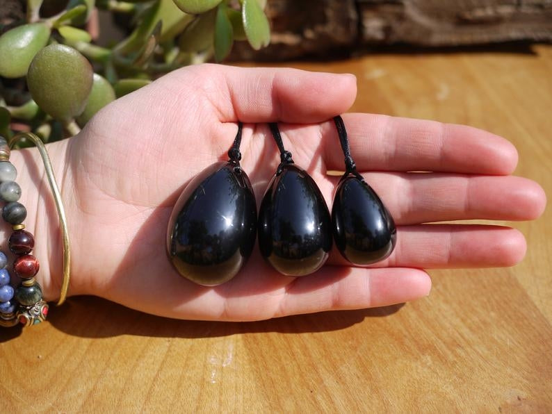 Yoni Eggs, Black Obsidian - Shakti