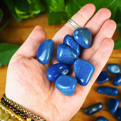 DYED Blue Agate Tumble Stones