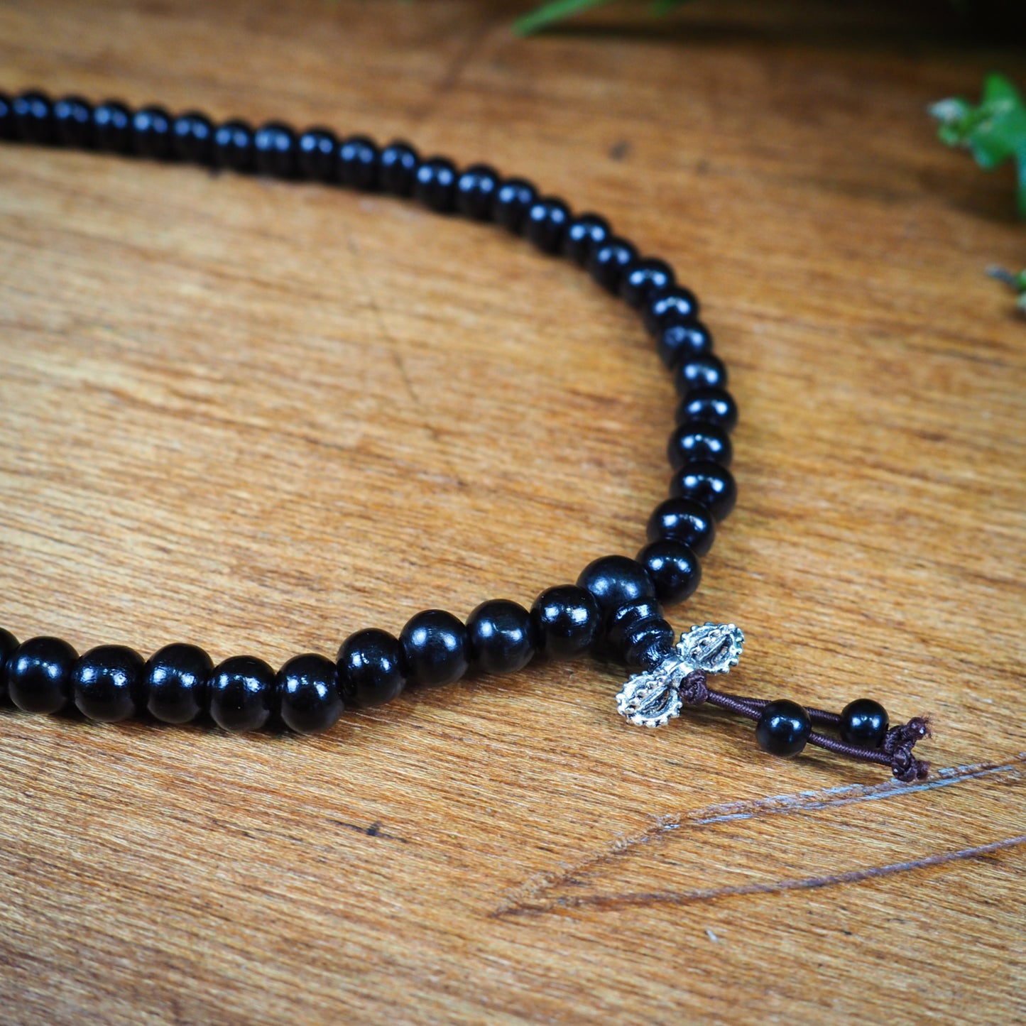 Dyed Wood Mala, Black - Shakti