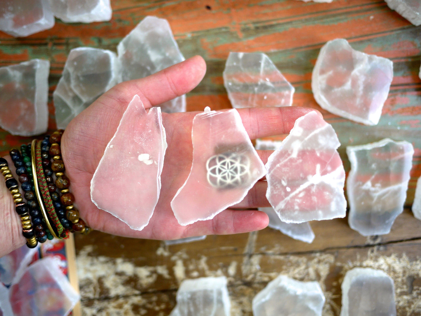 Ulexite (TV Stone) Slabs - Shakti