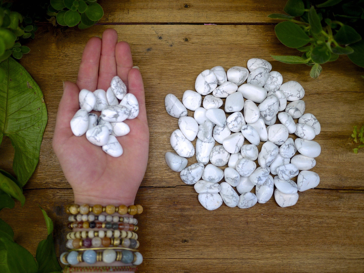 White Howlite Tumble Stones - Shakti