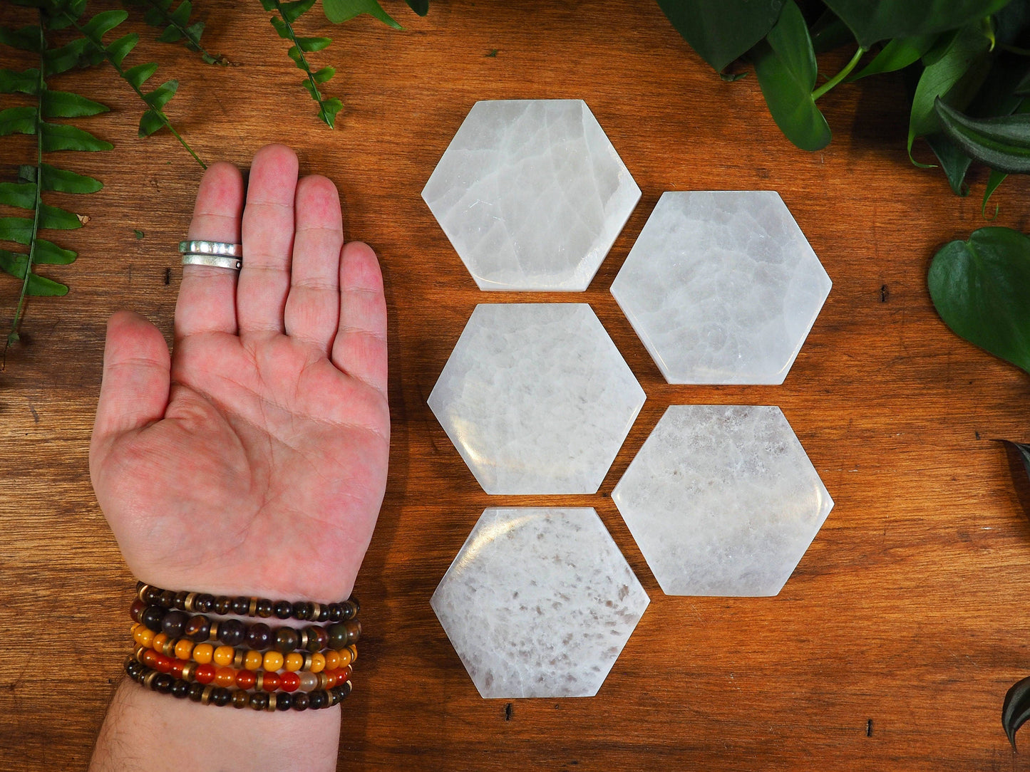 Selenite Slabs, Hexagonal - Shakti