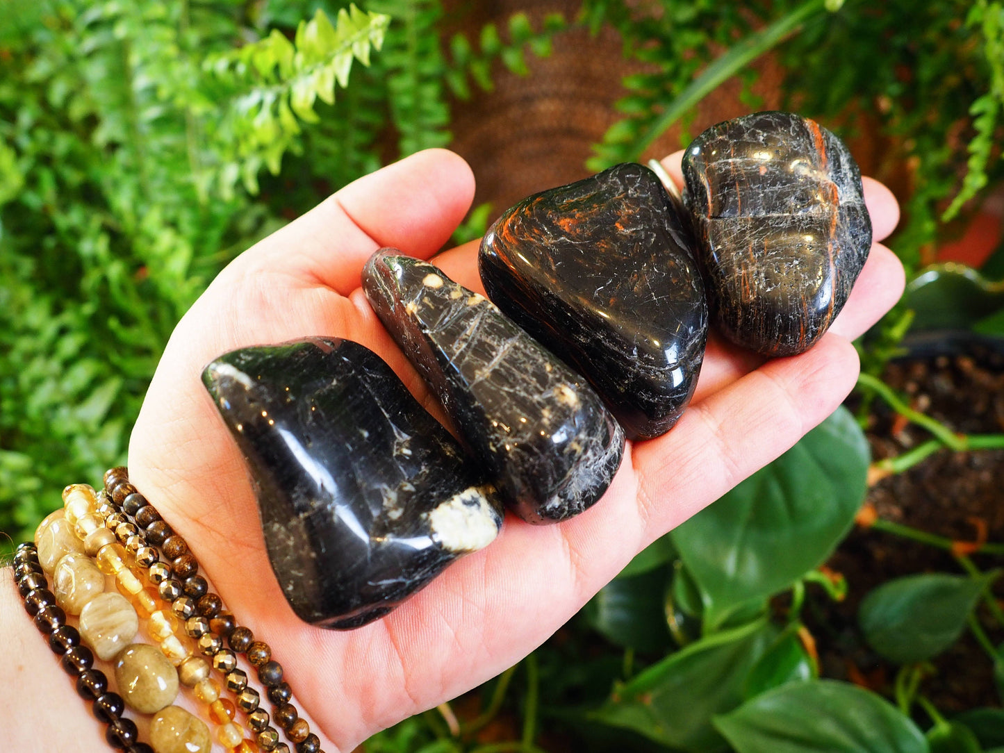 Black Tourmaline Tumble Stones - Shakti