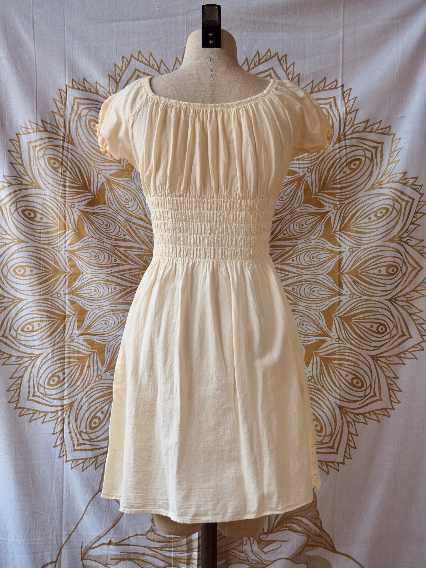 Peruvian Folk Dress, Lace-Up Mini