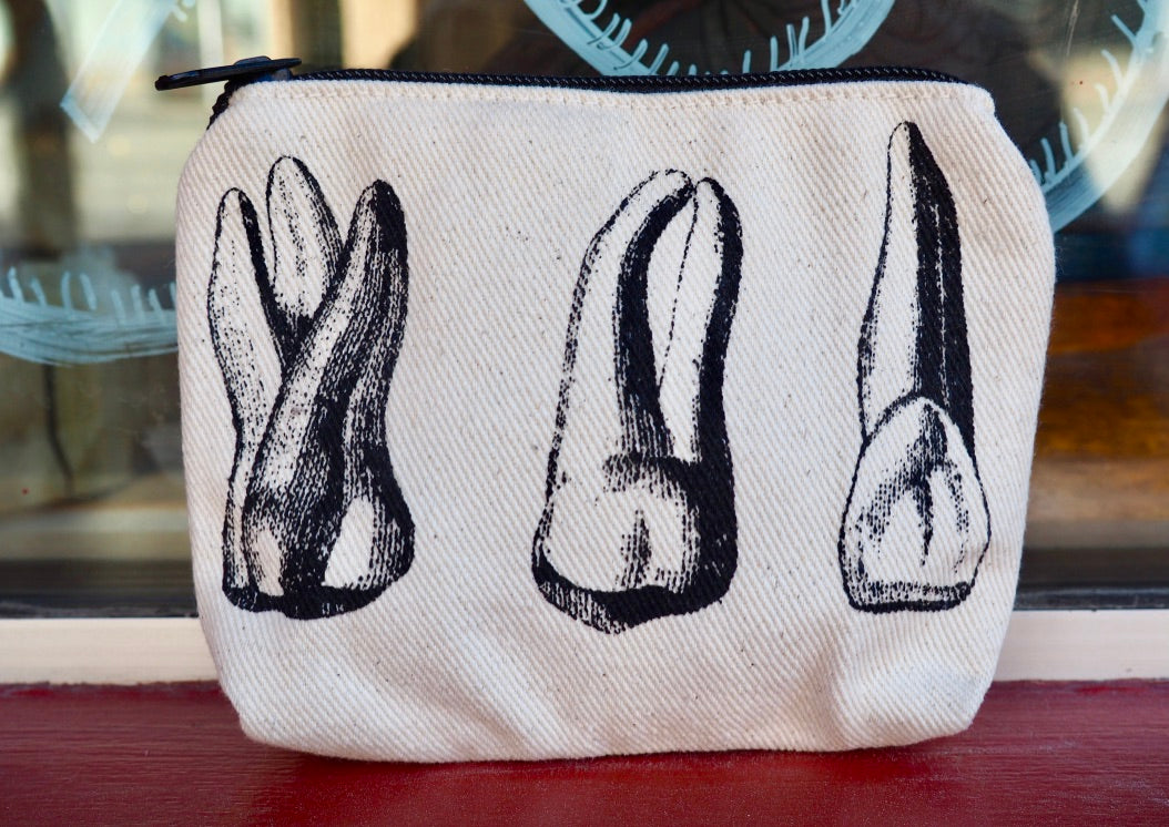 Canvas Silkscreen Mini Pouch - Shakti