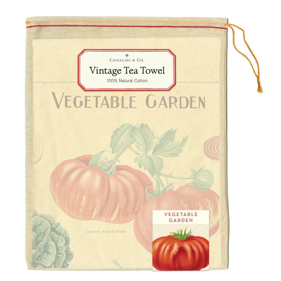 Vintage Tea Towel - Vegetable Garden