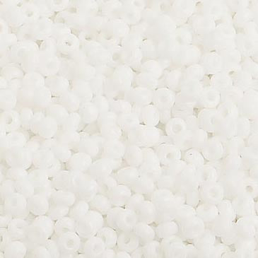 Czech Seed Bead, 10/0 (Opaque White) - Shakti