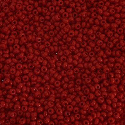 Czech Seed Bead, 10/0 (Opaque Dark Red) - Shakti