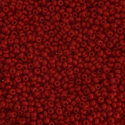 Czech Seed Bead, 10/0 (Opaque Dark Red)