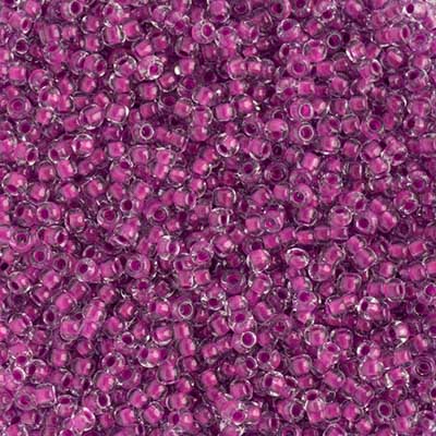 Czech Seed Bead, 10/0 (Crystal C/L Neon Purple)
