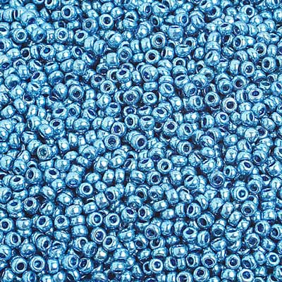 Czech Seed Bead, 10/0 (Metallic Blue) - Shakti