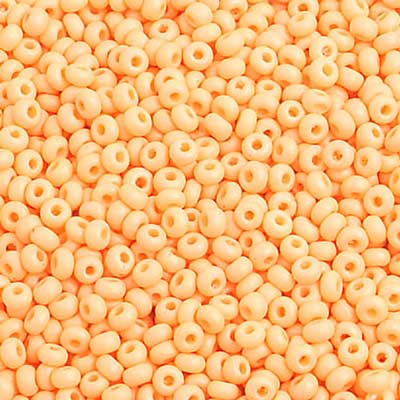 Czech Seed Bead, 10/0 (Opaque Orange Matte) - Shakti