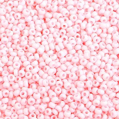 Czech Seed Bead, 10/0 (Chalk Light Pink Solgel) - Shakti